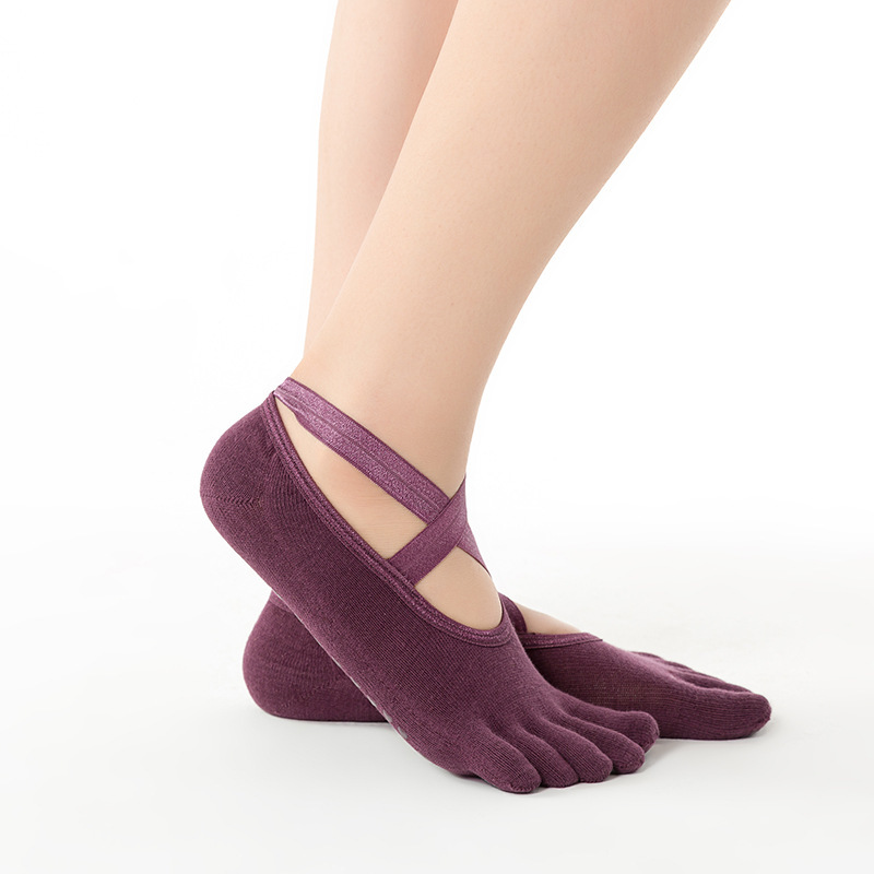 Yoga Socks for Women Full Toe/Half Toe Socks with Grips Non Slip Socks for Yoga Pilates 