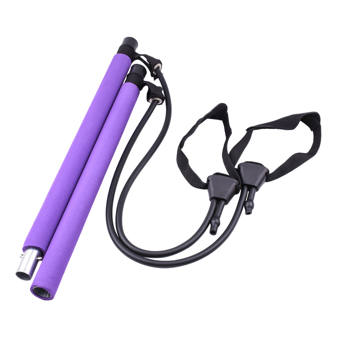 Portable Yoga Pilates Stick 8 Shape Chest Rally Pull Rope Muscle Toning Bar Home Gym Pilates Body Shaping Pilates Stick