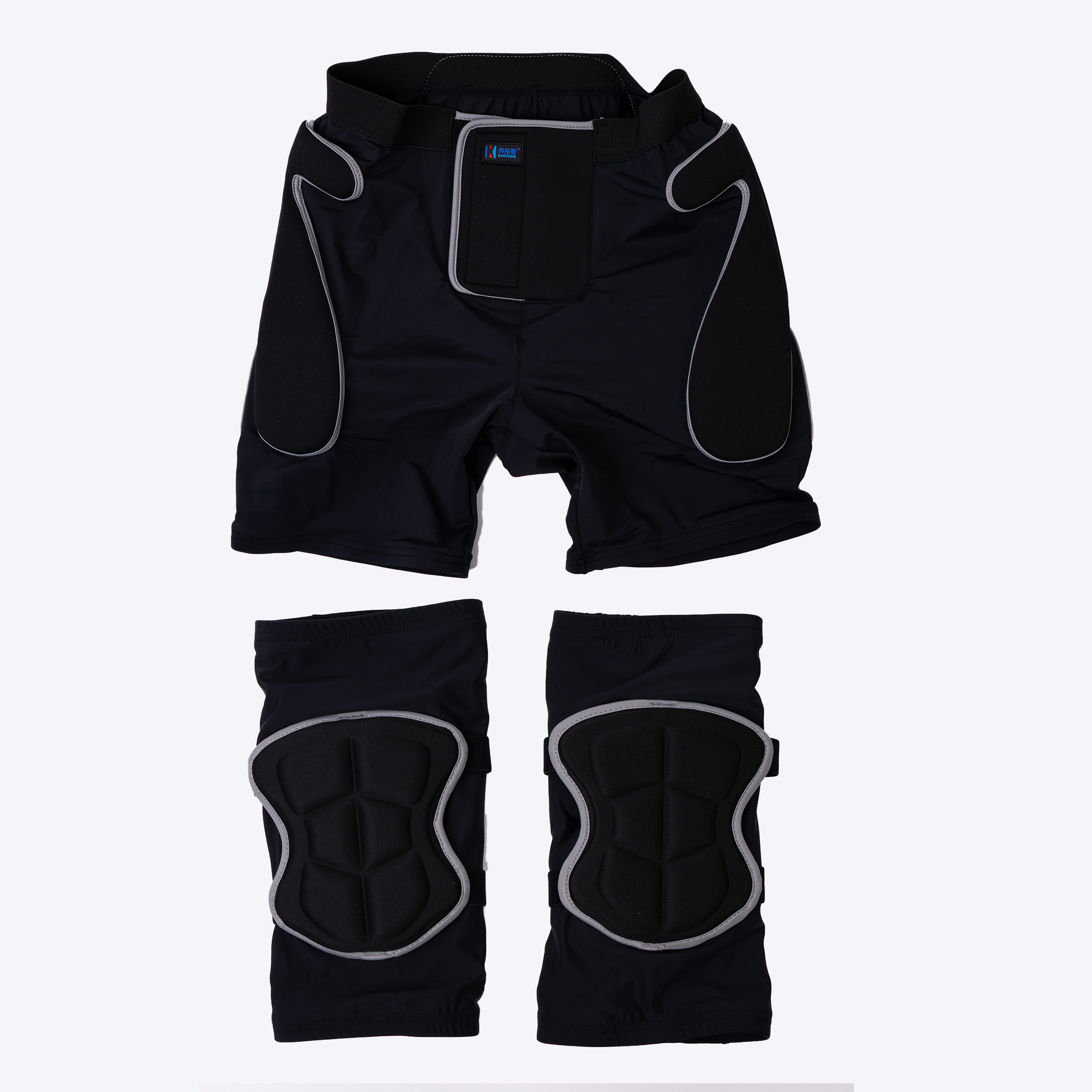 Protective Gear Set for Adult Knee Pads & Short Pants for Skiing Roller Skating